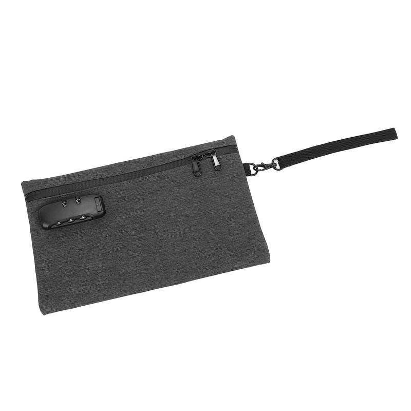 Activated Carbon Smell Proof Bag with Combination Lock Gray Smell