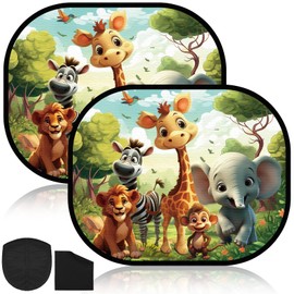Augshy 2 Pack Baby Sun Visor 44 x 36 cm Car Sun Shade for Kids Baby Car Window Sun Shade Side Window UV Protection
