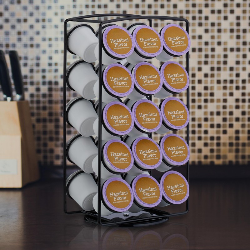 Relaxdays Capsule Holder Compatible with Keurig K-Cups, Capsule Storage 30