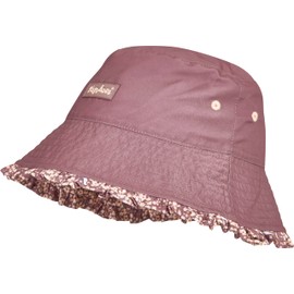 Playshoes Unisex Children's Reversible Sun Hat, Purple flowers, 55