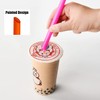 ALINK Pack of 8 Reusable Boba Plastic Straws, Pointed Design,