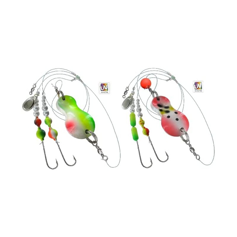 blntackle76 Jenzi Flatfish Spoons Assembled 80 g Red / White
