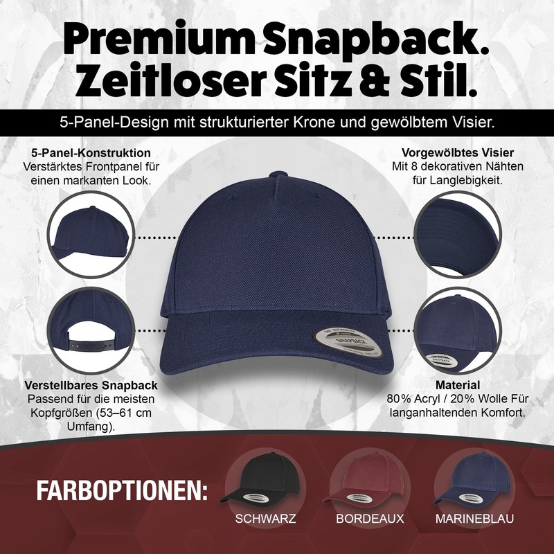 tshirtladen Snapback Cap Bester Papa DER Welt - Gift for
