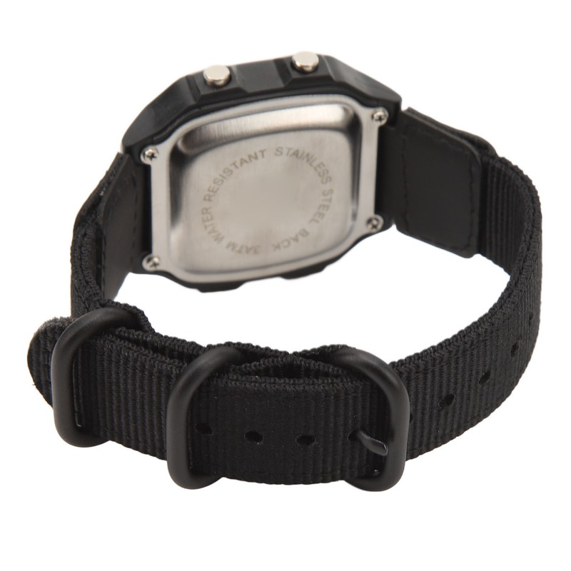 Digital Chronograph Watch Luminous Waterproof Multi Function Retro Style Square
