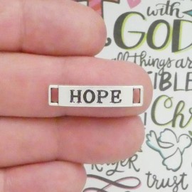 Unbranded 10 HOPE Bracelet Component Connector 28x7mm Antique Silver Tone U.S Seller 1666