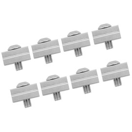 MACHSWON 8Pcs T Slot Nuts Compatible with Toyota Tunda Tacoma Pickup Truck Bed Deck Rails Cleats Rack Rail Silver