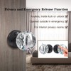 CLCTK Crystal Glass Door Knobs Interior with Lock, Privacy Bathroom