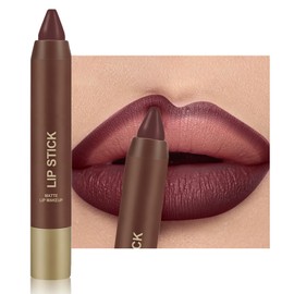 Erinde Matte Lipstick Crayon for Women, Berry Red Wine 24 Hour Lipstick Lip Liner Pencil, Neutral Lip Stick Long Lasting Waterproof, Vegan & Cruelty-Free, 05