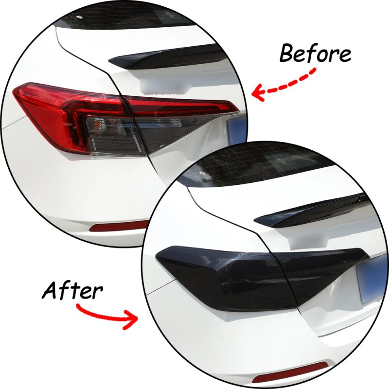 momocar Smoked Black Tail Light Lamp Cover Guard Trim Accessories
