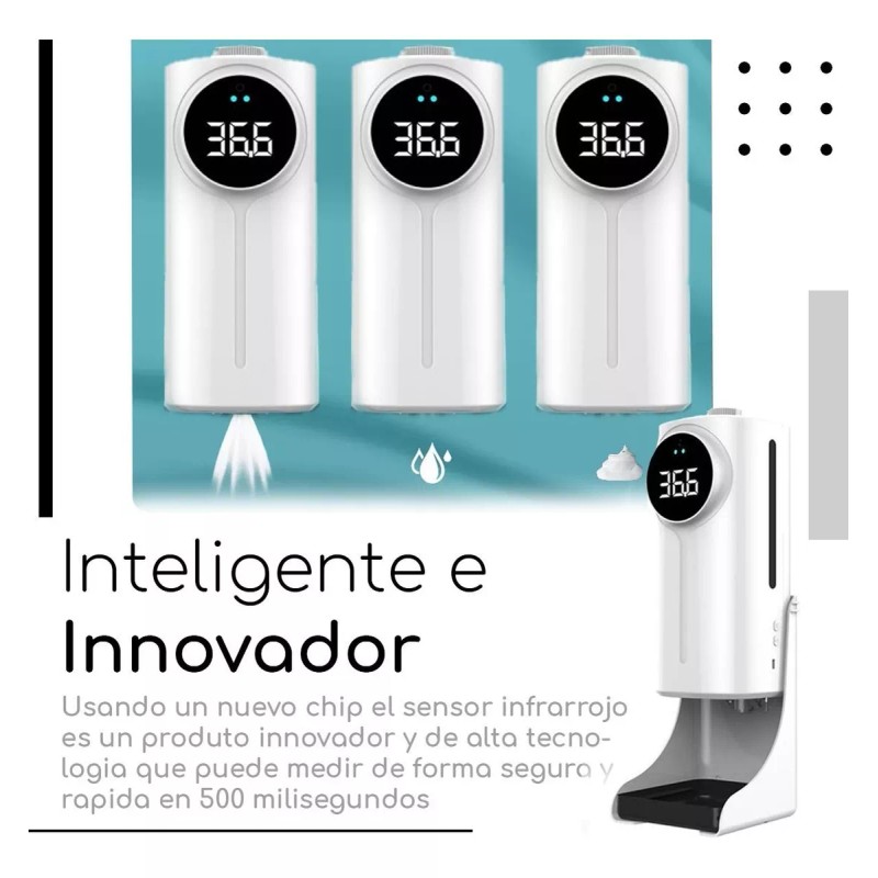 K9 Termómetro Infrarrojo Pared Digita Dispensador Sin Contacto