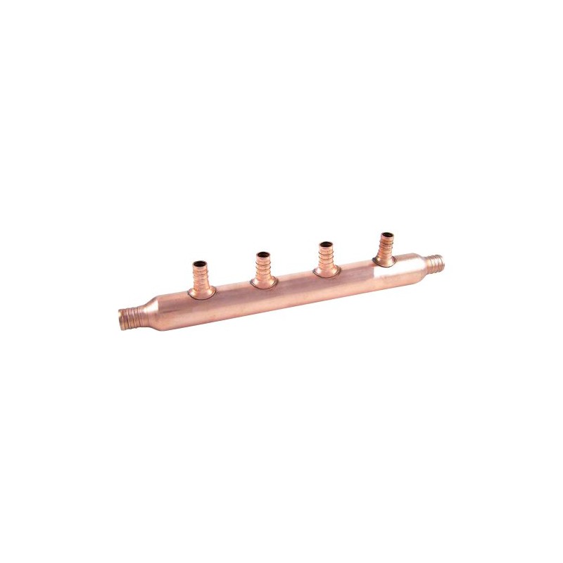 SharkBite 22786 4-Port Open Copper PEX Manifold, 1 Inch Trunk,