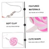 Mikinona Fashionable Polymer Clay Earring Decorations Lollipop Earrings for Women