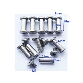 Pocket Knife Corby Bolts Pivot Pins,Folding Knives Screw Fasteners,EDC Knifemakers Rivets,DIY Knife Handle Studs,Pack of 10