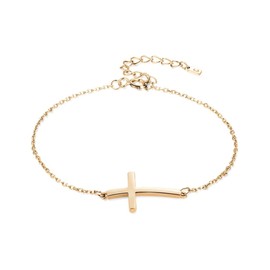 MARLION JEWELS Silver bracelet for women with a delicate cross. Women's silver bracelet for women, girls, ideal for Valentine's Day and Mother's Day gift, birthday... jewellery women's bracelets,