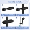 Hibbent Adjustable Shower Head Holder for Slide Bar, Universal 18.5-25mm