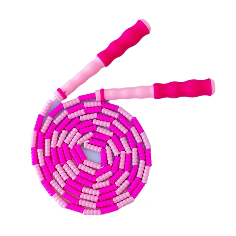 Jump Rope Comfortable Grip Adjustable Durable Lightweight Safe Beaded Skipping