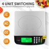 Large Digital Kitchen Scale Black 30kg/66lb Commercial Food Scale Stainless