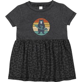 inktastic Surfing Bear Funny Surfer Infant Dress 24 Months Vintage Smoke with Leopard Print 3f2b2