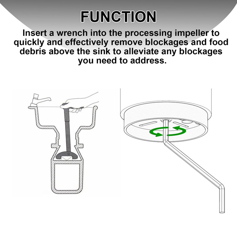 Aulpq Garbage Disposer Unjamming Wrench, for Waste King also for