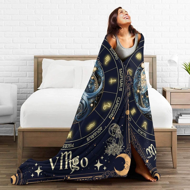Homieblanket Virgo Zodiac Blanket for Boys Girls, Secret Astrology Themed