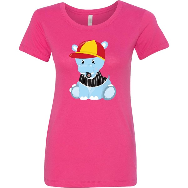 inktastic Basketball Referee Hippo, Cute Hippo, Referee Cap, Whistle Women's