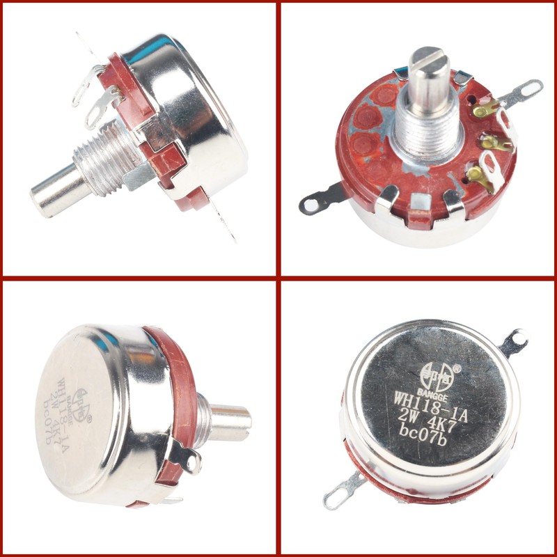 YIDOFENG WTH118-1A 2W 4K7 Ohm,Rotary Carbon Film Linear Taper Potentiometer