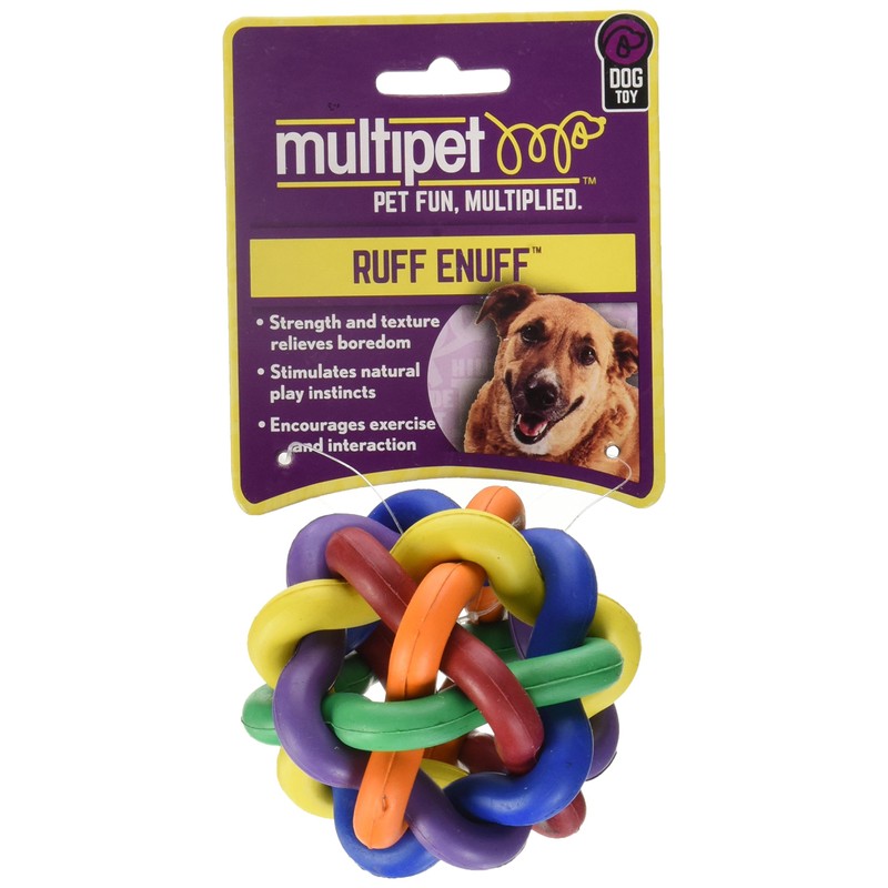 Multi Pet Nobbly Wobbly Dog Rubber Ball-Medium