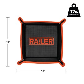 Railer MagMat Tray – Magnetic Tool Mat & Parts Tray – 10x10 Flexible Magnetic Mat Holds 17 lbs – Heavy Duty Magnet Pad for Mechanics – Non-Slip Magnetic Work Mat & Tool Pad for Auto Repair