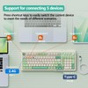 Lecoo C99 Keyboard, Wired/2.4G Wireless/BT Tri-mode Keyboard, Rechargeable Ergonomic Keyboard