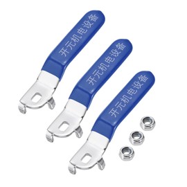 PATIKIL Lever Handle for Ball Valve, 1pcs Metal Valve Handle Total Length 94mm with Hole Size 8x5x3mm for Outdoor Faucet Replacement Repair Hose Bib Blue