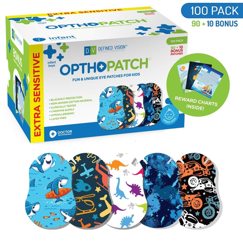 Opthopatch Eye Patches for Infants - Extra Sensitive Adhesive -