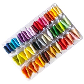 RITALT Embroidery Thread Set, Storage Case, 60 Colors (No. 25/8m/6 Spells/Card Spool) Spool