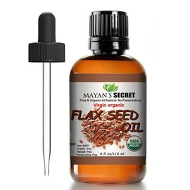 Mayan's Secret Aceites Portadores Y Esenciales Puros Para El Cuidado De La Piel, El Cabello Y El Cuerpo. Hidratante Facial Y Antienvejecimiento (Aceite De Linaza Orgánico, 113 Ml).