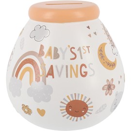 Pot Of Dreams Ceramic Money Pot Smash Money Box Savings Jar Baby - Baby's First Savings