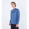 Hurley Men's OAO Surf Shirt Ls Rash Guard, Deep Aqua,