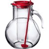 Bormioli Rocco Kufra Jug with Ice Container, Red Lid, 72
