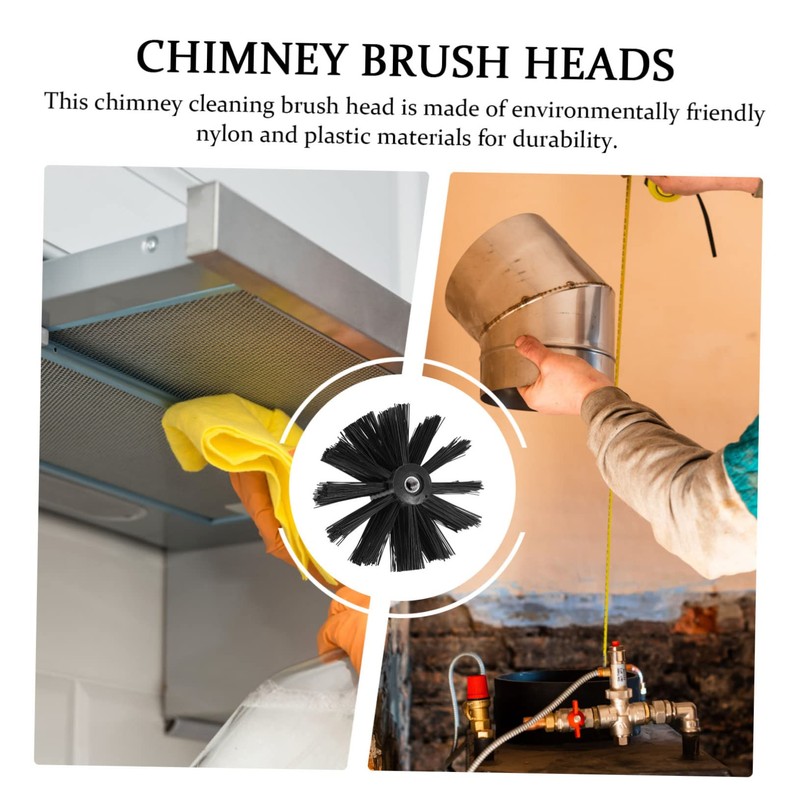 Cabilock 6pcs Chimney Brush for Fireplace Dryer Vent Cleaning Non-Scratch