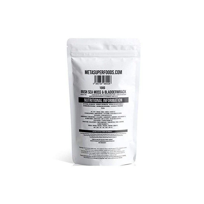 Sea Moss and Bladderwrack Powder 100g High Potency | Vegan