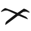 2pcs Rear Back Window Side Spoiler Glossy Black Maintenance Replacement