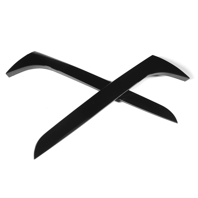 2pcs Rear Back Window Side Spoiler Glossy Black Maintenance Replacement