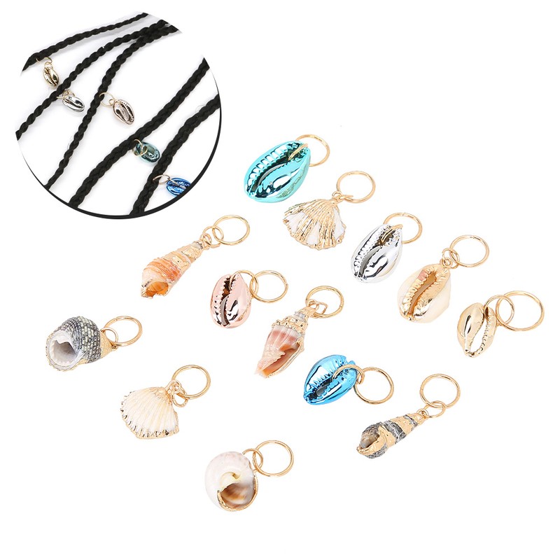 Hair Braid Rings Dreadlocks Ring Shell Hair Ring DIY Hair