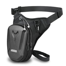 flintronic Leg Bag Motorcycle Men's Leg Bag, Tactical Waist Bags, Waterproof Multi Pockets Sports Belt Bag for Hiking, Camping, Motorcycle, Bike, Fishing, black, Modern