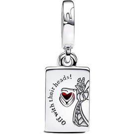 DonBuLa The Queen of Red Hearts Charm for Women Necklace or Bracelet Charm in 925 Sterling Silver,Mother's Day Christmas Jewelry Gift for Women Men