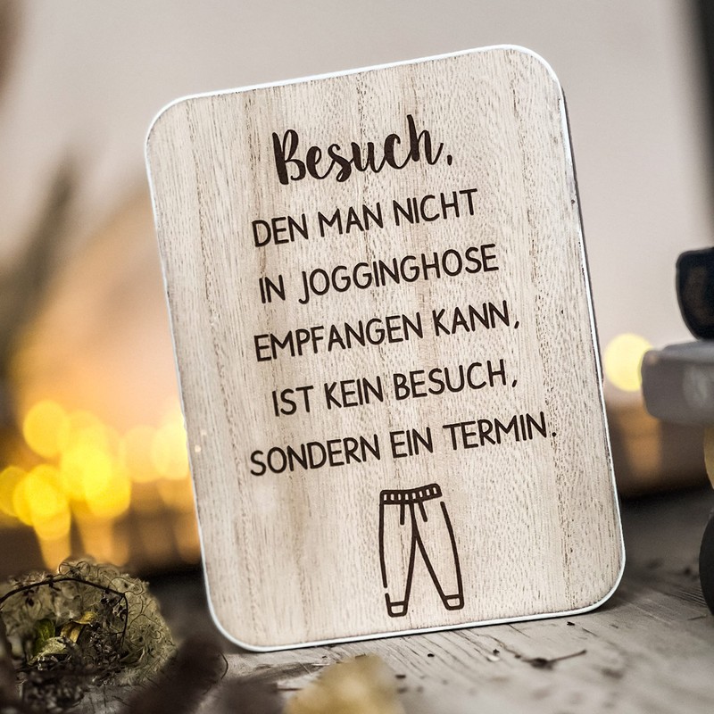 Spruchreif Blackboard with Funny Saying | Decorative Stand with Lettering