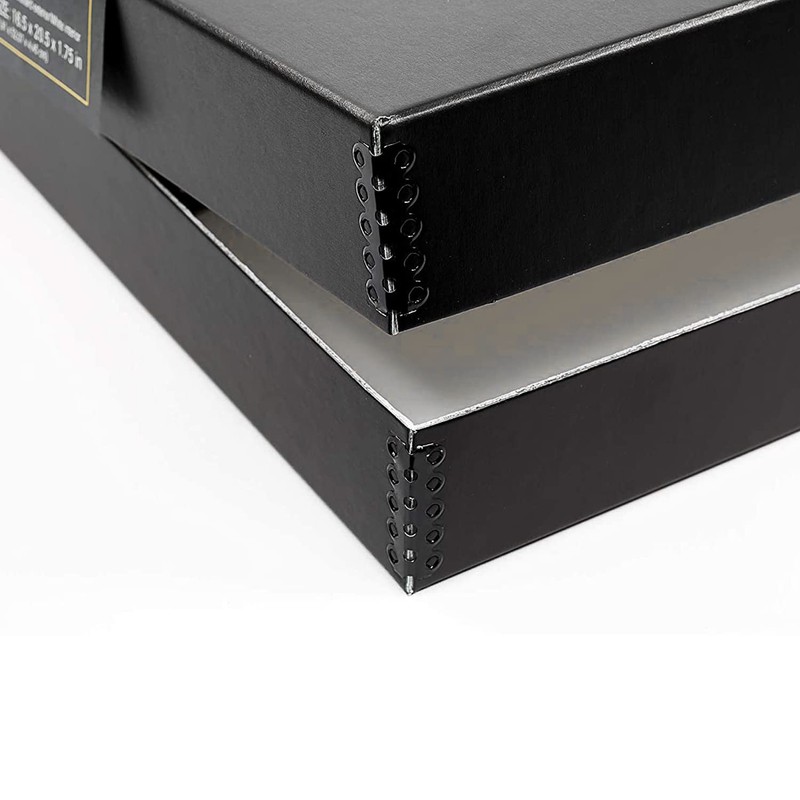 Lineco 16x20 Black Clamshell Archival Folio Storage Box, 1.75" Deep.