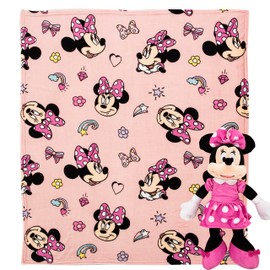 Northwest Minnie Mouse Favorite Things Character Hugger Pillow & Silk Touch Throw Blanket Set, 40" x 50"