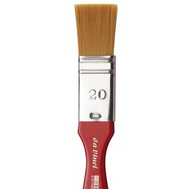 da Vinci Watercolor Series 5080 Größe 20 - CosmoTop Spin Ultimate Wash Synthetik mit rotem Griff - 20 mm Breite - Made in Germany