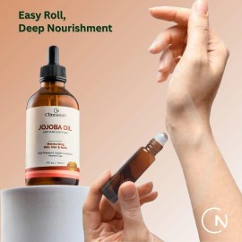 Aceite Dorado De Jojoba 100% Puro Y Prensado En Frío Para Ca