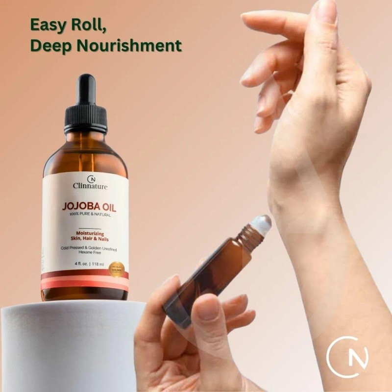 Aceite Dorado De Jojoba 100% Puro Y Prensado En Frío