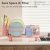 AIDERLY Iron Dish Drying Rack Auto Drain Dish Drainers Kitchen